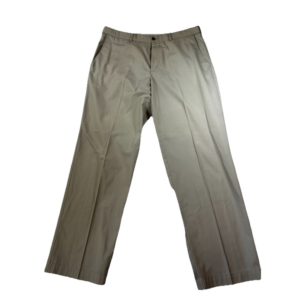 Club Room Pants Mens 36x31 Tan Khaki Stretch Cotton Chino Straight Leg Preppy